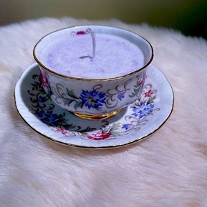 Tea cup candle